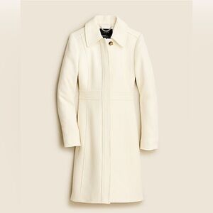 J Crew Vintage White New lady day Topcoat in Italian double-cloth wool blend
